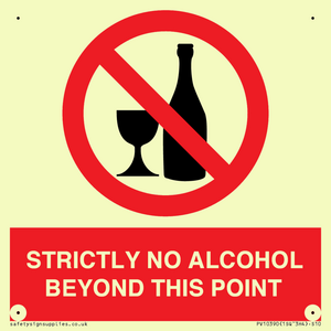 STRICTLY NO ALCOHOL BEYOND THIS POINT